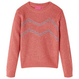 VidaXL Kinderpullover gestrickt 92 Mittelrosa
