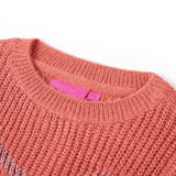 VidaXL Kinderpullover gestrickt 116 mittelrosa