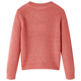 VidaXL Kinderpullover gestrickt 140 mittelrosa