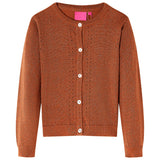 VidaXL Kinderstrickjacke 104 cognacfarben