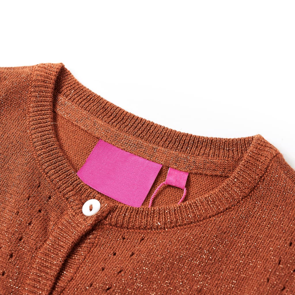 VidaXL Kinderstrickjacke 104 cognacfarben