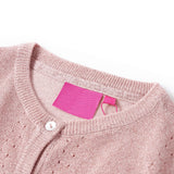 VidaXL Kinderstrickjacke gestrickt 92 zartrosa