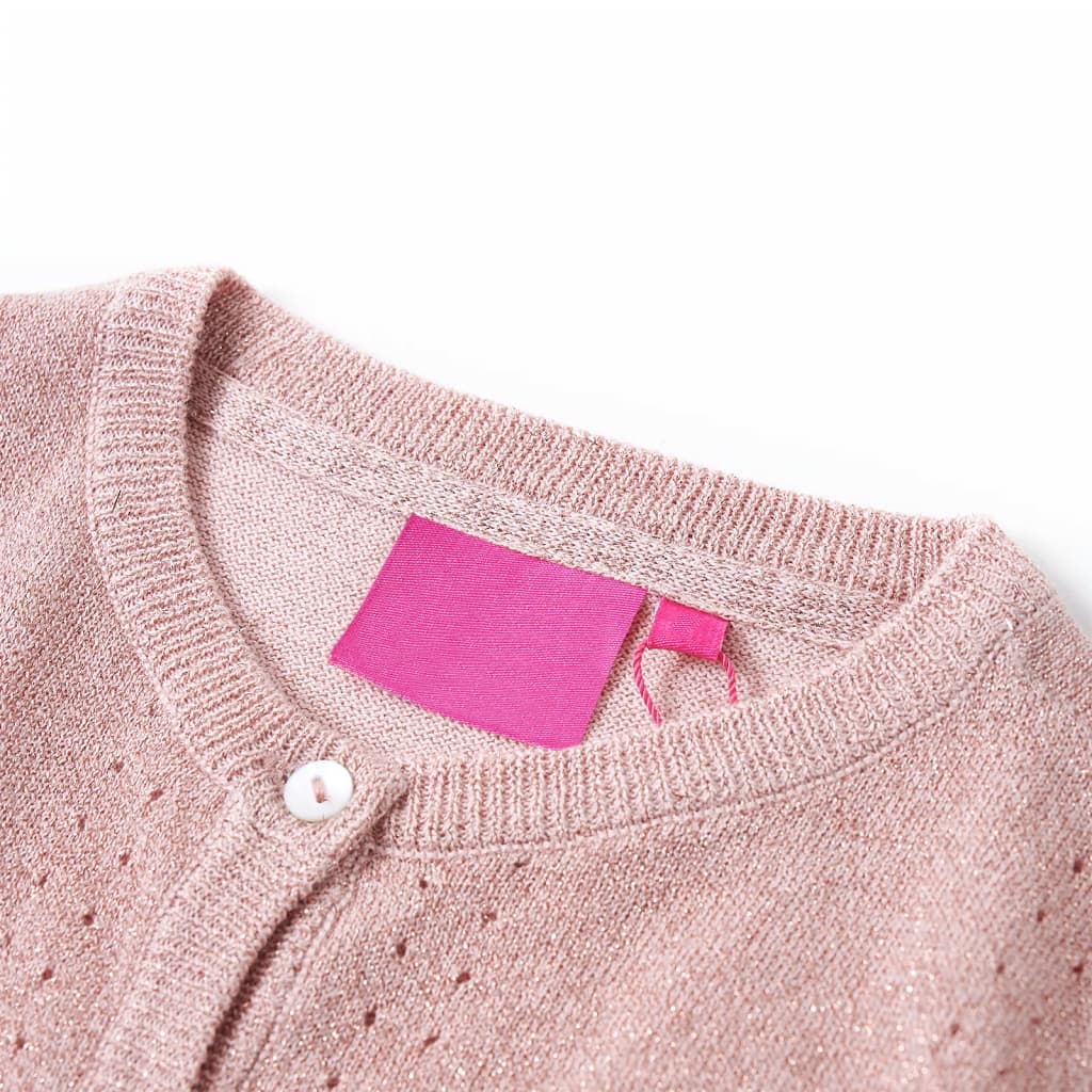 VidaXL Kinderstrickjacke gestrickt 116 zartrosa