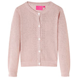 VidaXL Kinderstrickjacke gestrickt 128 Zartrosa