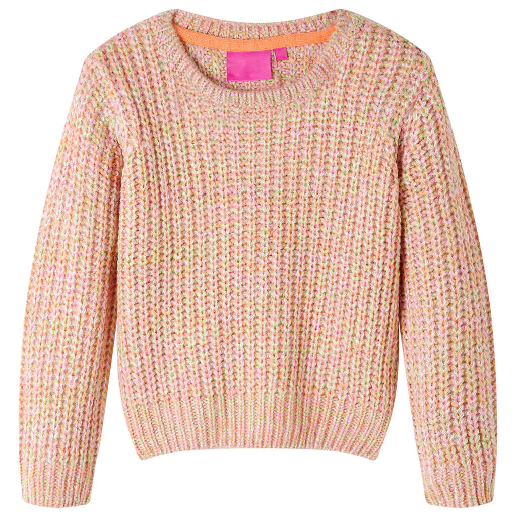 VidaXL Kinderpullover gestrickt 140 zartrosa