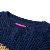 VidaXL Kinderpullover gestrickt 116 Marineblau