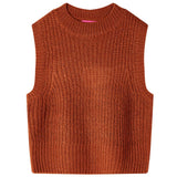 VidaXL Kinder-Spencer-Strickpullover 92 cognacfarben