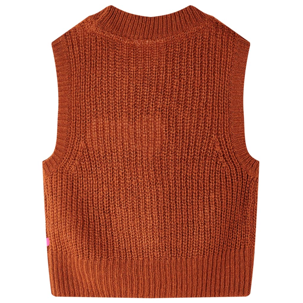 VidaXL Kinder-Spencer-Strickpullover 92 cognacfarben
