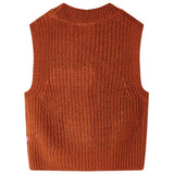 VidaXL Kinder-Spencer-Strickpullover 92 cognacfarben