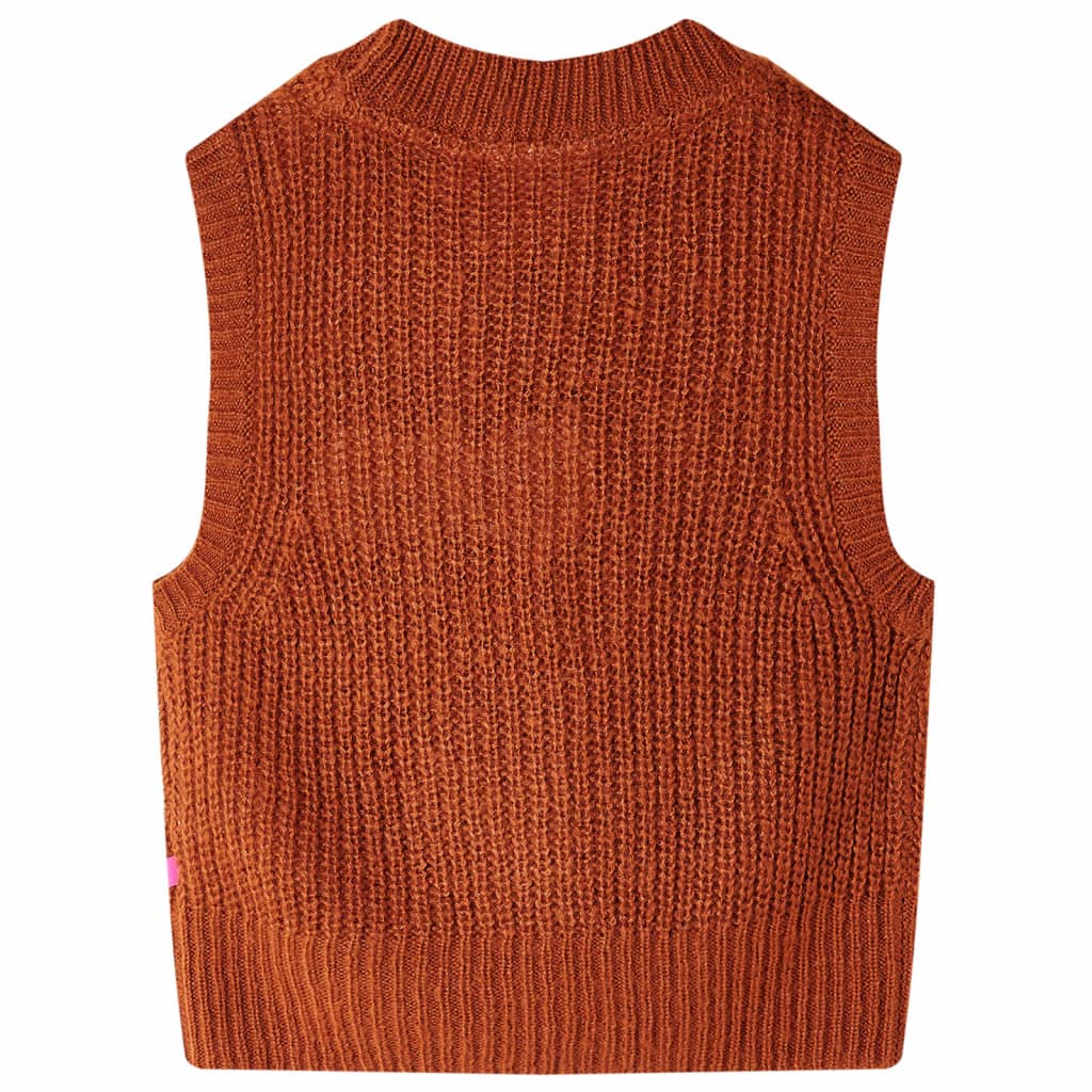 VidaXL Kinder-Spencer-Strick 104 cognacfarben