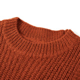 VidaXL Kinder Spencer gestrickt 128 cognacfarben
