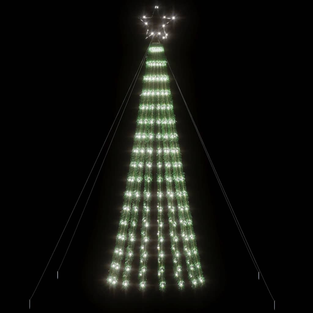 Vidaxxl LED-Weihnachtsbaum 275 LEDs kaltweiß 180 cm