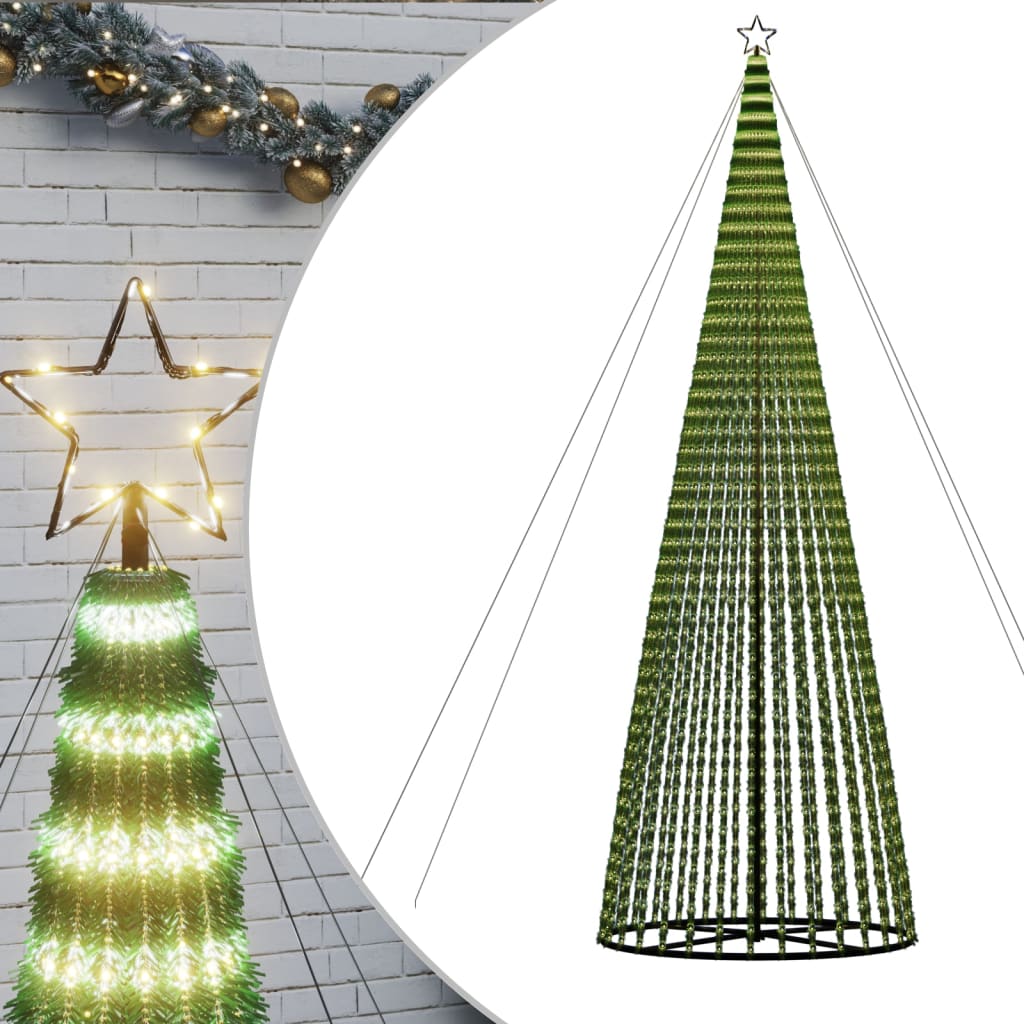 Vidaxl LED Árbol de Navidad 1544 LED 500 cm White White