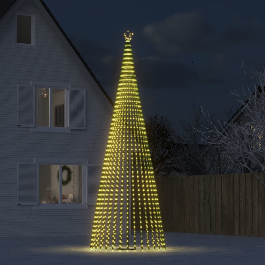 Vidaxl LED Arbre de Noël 1544 LEDS 500 cm blanc chaud