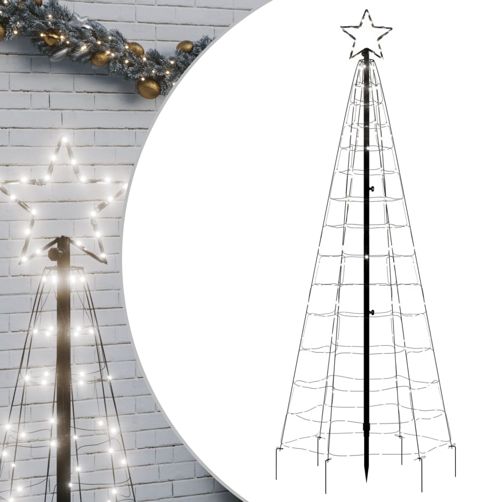 VidaXL Lichtkegel mit Erdspießen 220 kaltweiße LEDs 180 cm