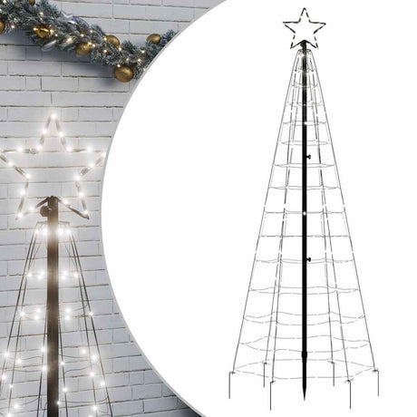 VidaXL Lichtkegel mit Erdspießen 220 kaltweiße LEDs 180 cm