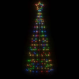 VidaXL LED-Weihnachtsbaum mit Spitzen 220 LEDs bunt 180 cm