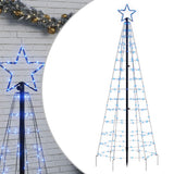 VidaXL Lichtkegel mit Erdspießen 220 blaue LEDs 180 cm