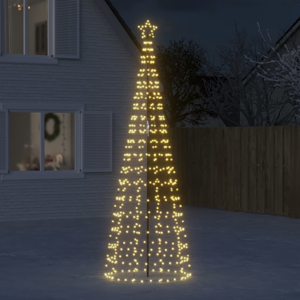 Vidaxxl LED-Weihnachtsbaum mit Spießen 570 LEDs warmweiß 300 cm