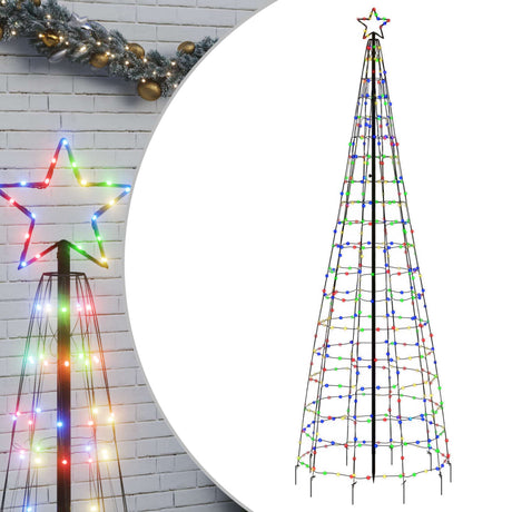 VidaXL LED-Weihnachtsbaum mit Spitzen 570 LEDs bunt 300 cm