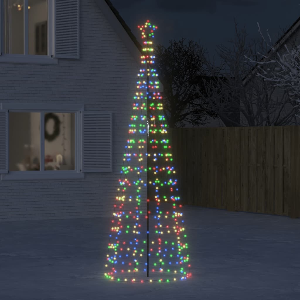 VidaXL LED-Weihnachtsbaum mit Spitzen 570 LEDs bunt 300 cm
