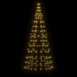 Vidaxxl LED-Weihnachtsbaum am Fahnenmast 200 LEDs warmweiß 180 cm