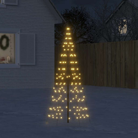 Vidaxxl LED-Weihnachtsbaum am Fahnenmast 200 LEDs warmweiß 180 cm