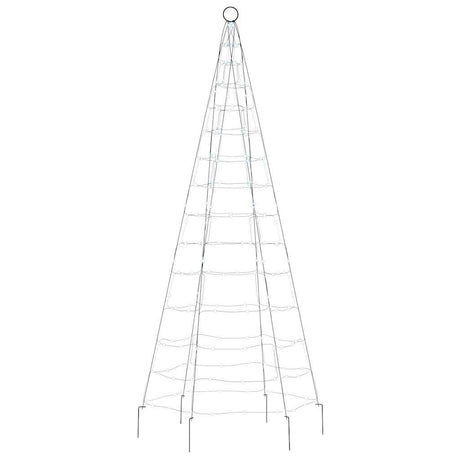 Vidaxxl LED-Weihnachtsbaum am Fahnenmast 200 LEDs kaltweiß 180 cm