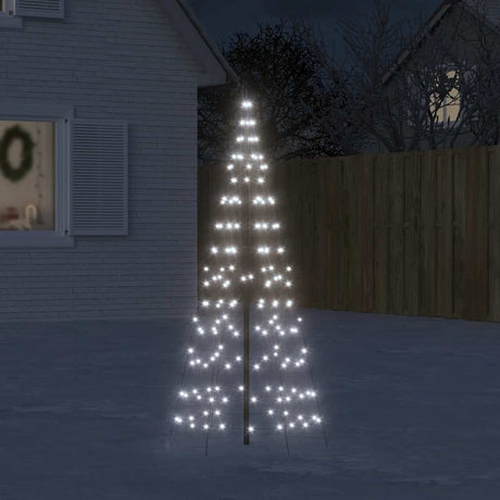 Vidaxxl LED-Weihnachtsbaum am Fahnenmast 200 LEDs kaltweiß 180 cm