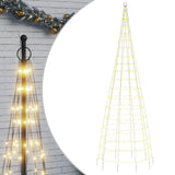 Vidaxl led-kerstboom aan vlaggenmast 550 led's warm wit 300 cm