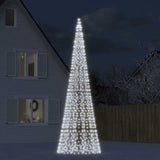 Vidaxxl LED-Weihnachtsbaum am Fahnenmast 1534 LEDs kaltweiß 500 cm