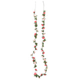 Vidaxl Christmas Garlands With Flowers 6 St 250 cm Spring Rosé