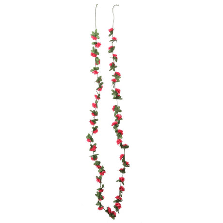 Vidaxx Weihnachtsgirlanden mit Blumen 6 Stück 250 cm Frühling rosa rot