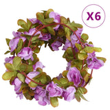 Vidaxx Weihnachtsgirlanden mit Blumen 6 Stück 250 cm Hellviolett