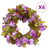 Vidaxl julegarland med blomster 6 st 250 cm lys lilla lilla