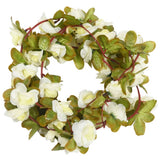 Vidaxx Weihnachtsgirlanden mit Blumen 6 Stück 250 cm weiß