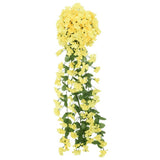 Vidaxx Weihnachtsgirlanden mit Blumen 3 Stück 85 cm Gelb