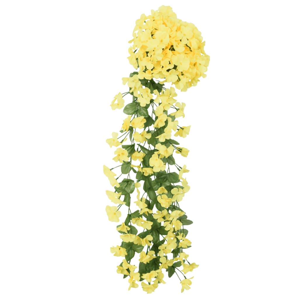 Vidaxx Weihnachtsgirlanden mit Blumen 3 Stück 85 cm Gelb