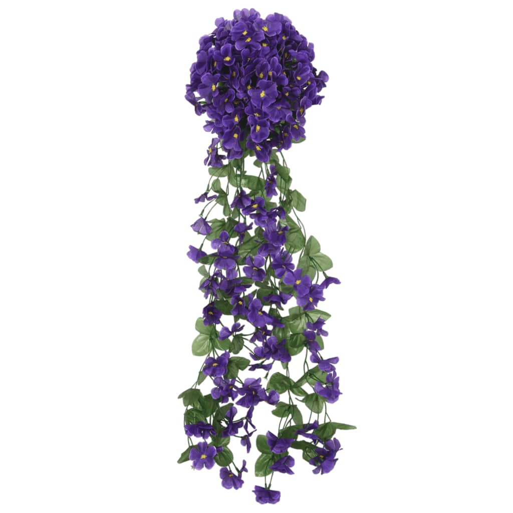 Vidaxl Garlands de Noël avec des fleurs 3 st 85 cm pourpre foncé