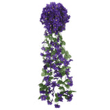 Vidaxx Weihnachtsgirlanden mit Blumen 3 Stück 85 cm dunkelviolett