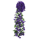 Vidaxx Weihnachtsgirlanden mit Blumen 3 Stück 85 cm dunkelviolett