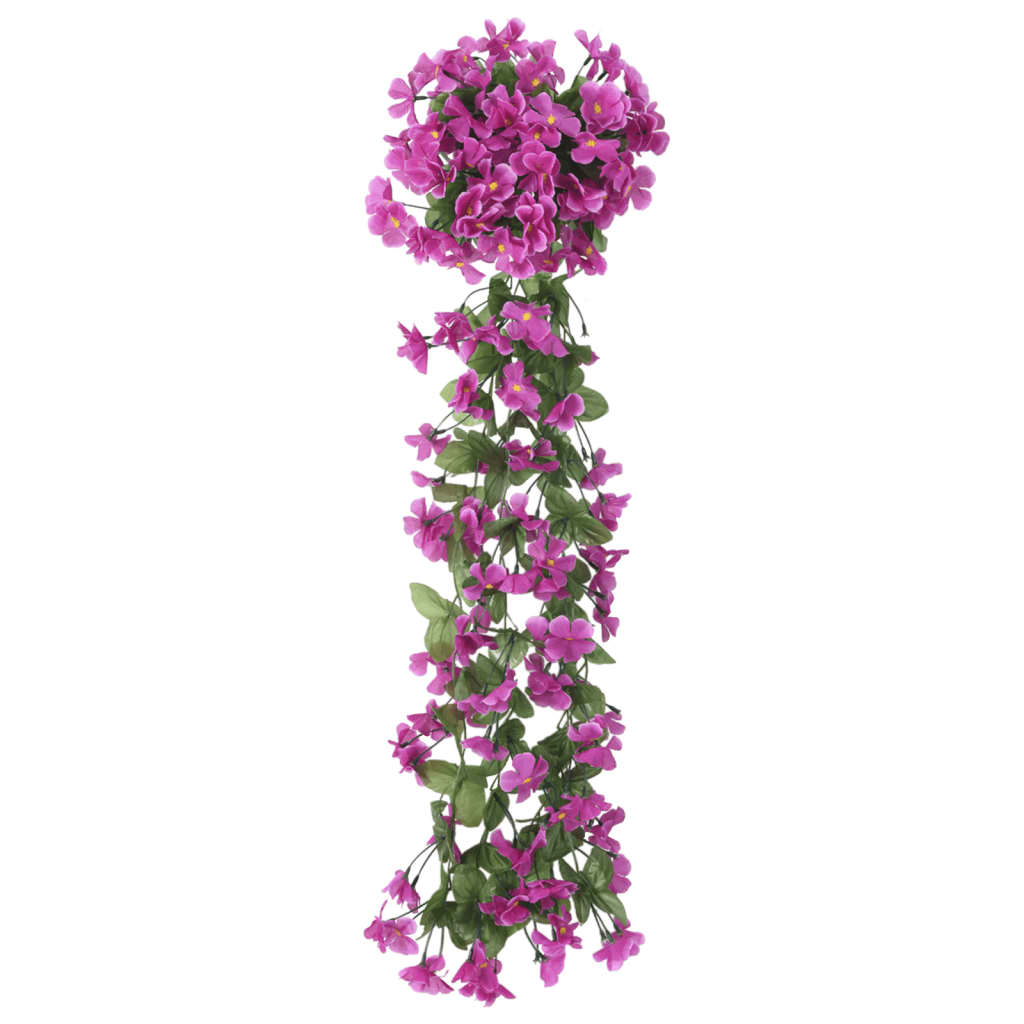 Vidaxl Garlands de Noël avec des fleurs 3 st 85 cm clair violet