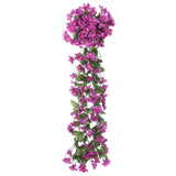 Vidaxl Garlands de Noël avec des fleurs 3 st 85 cm clair violet