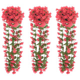 Vidaxl Garlands de Noël avec des fleurs 3 st 85 cm Rosé