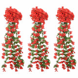 Vidaxx Blumengirlanden 3 Stück 85 cm rot