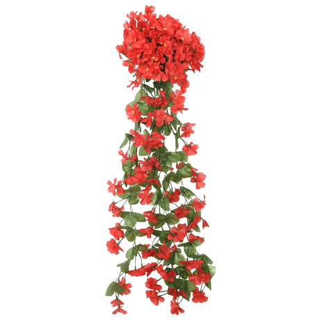 Vidaxx Blumengirlanden 3 Stück 85 cm rot