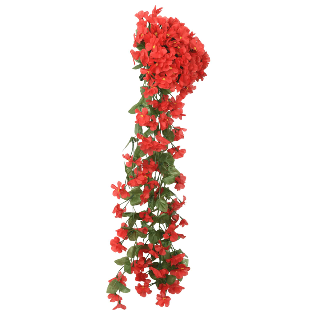 Vidaxl Christmas garlands with flowers 3 st 85 cm red