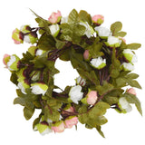 Vidaxl Garlands de Noël avec des fleurs 6 st 215 cm Champagne colorée