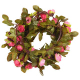 VidaXL Weihnachtsgirlanden mit Blumen 6 Stück 215 cm rosa