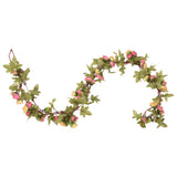 Vidaxl Christmas garlands with flowers 6 st 215 cm pink